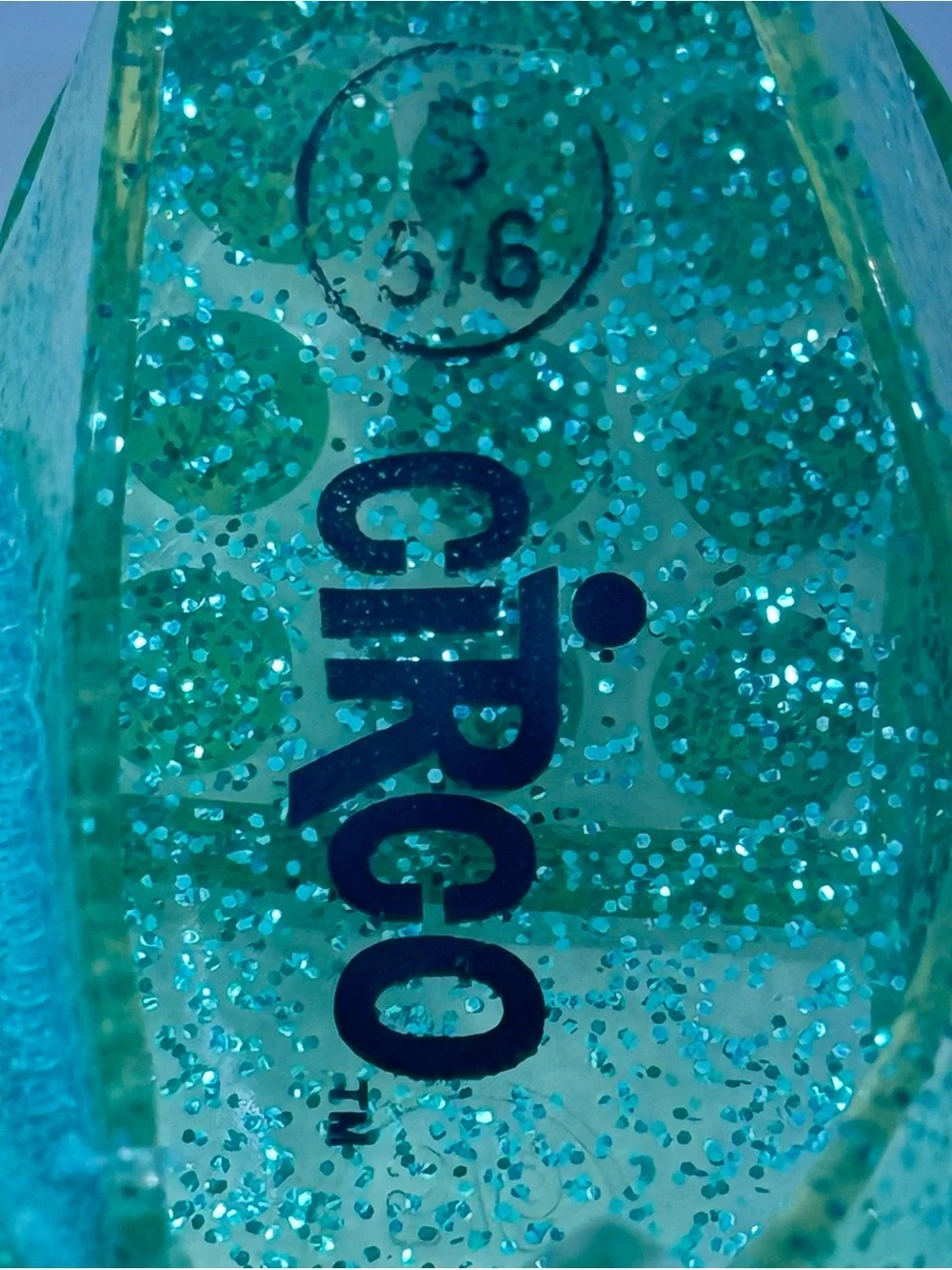 Circo Glitter Jelly Sandals in Mint Green Hook Loop Closure Water Shoe Sz S 5/6